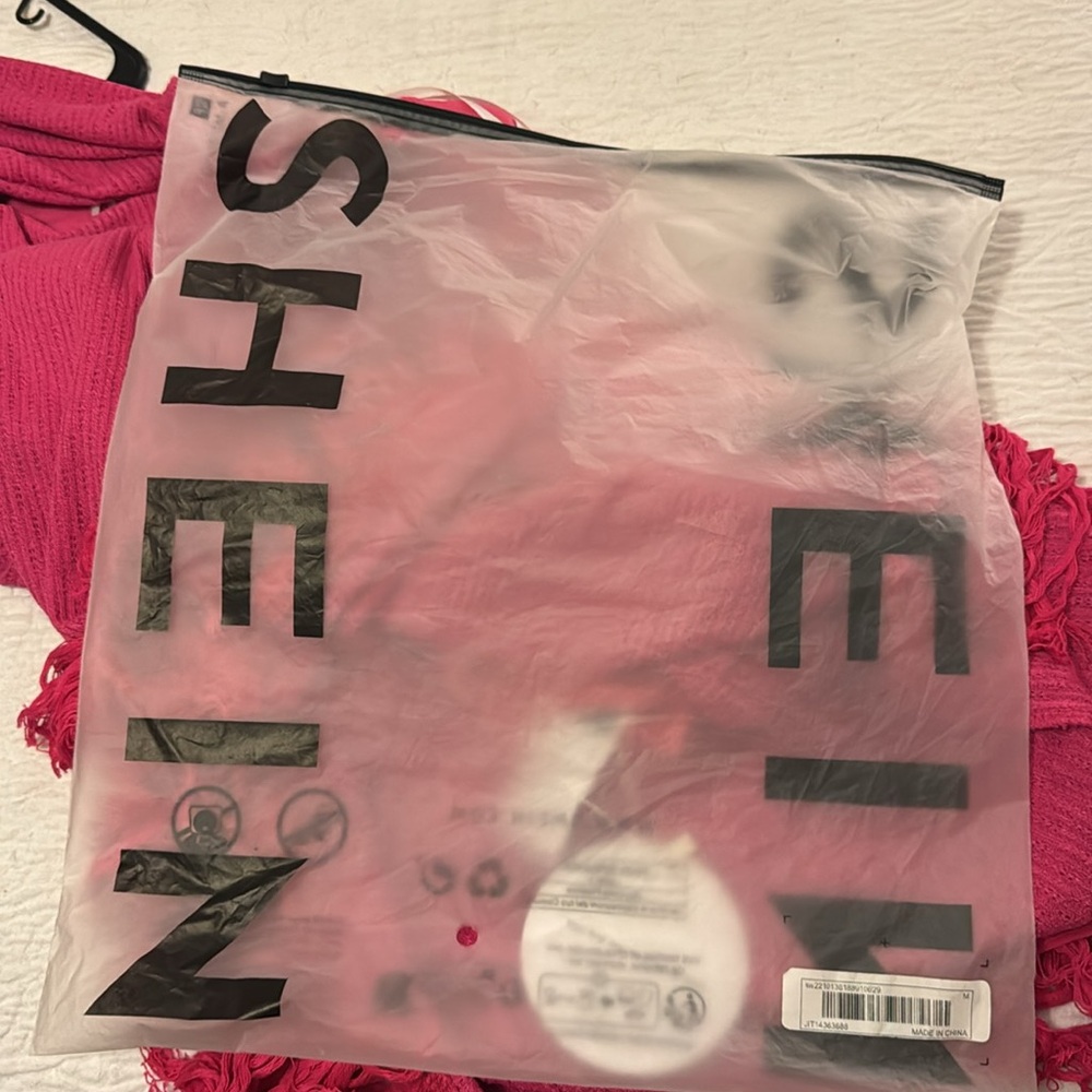 SHEIN Fuchsia One-Shoulder Dress with Fringe - Picture 5 of 5